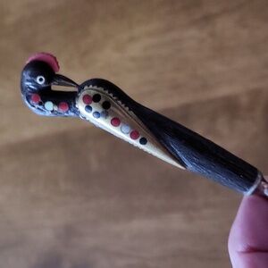 Vintage Haddad Jezzine Carved Phoenix Bird Handle Spoon